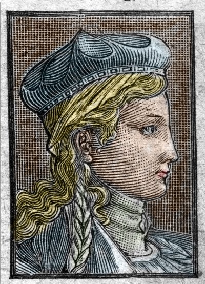 Porträt von Brunehaut oder Brunehilde (ca. 534-613), Ehefrau von Sigebert I. von Unknown artist