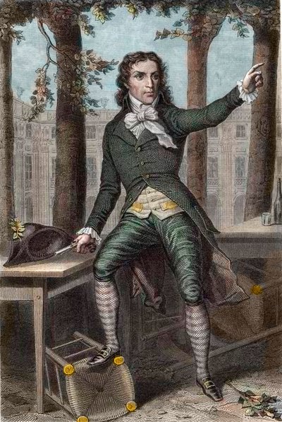 Porträt von Camille Desmoulins (1760-1794), Politiker während der Französischen Revolution von Unknown artist