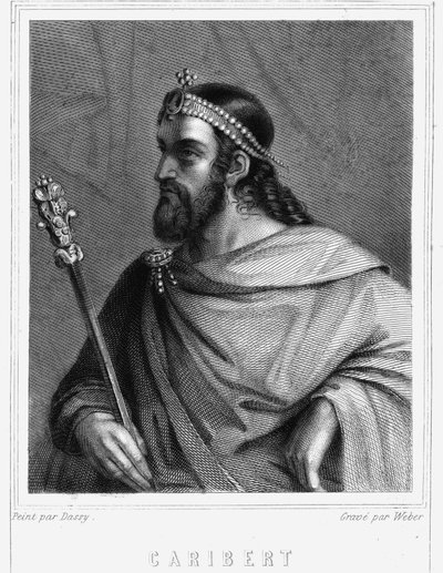 Porträt von Charibert (? -?), König von Paris (561-567) - in „Histoire des Français“ von Lavallée, Gravur, sd. von Unknown artist