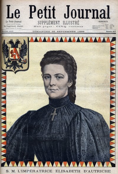 Porträt von Elisabeth von Österreich (Sissi) - in „The Petity Journal“ vom 25.09.1898 von Unknown artist