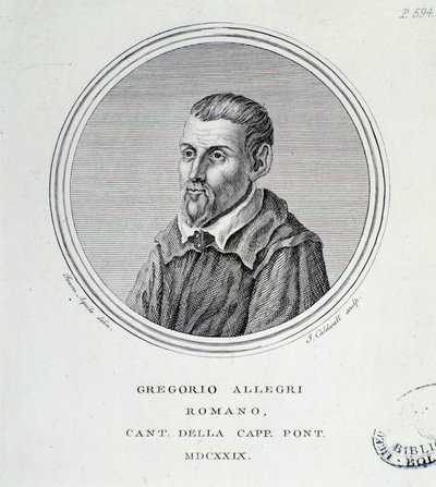 Porträt des italienischen Komponisten Gregorio Allegri von Unknown artist