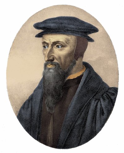 Porträt von Jean Calvin (1509-1564) - Gravur von Unknown artist