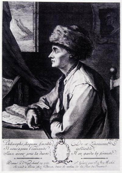 Porträt von Jean Jacques Rousseau von Unknown artist