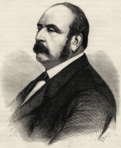 Porträt von Ledru Rollin (Ledru-Rollin) (1807-1874), französischer Politiker. Gravur aus dem 19. Jahrhundert von Unknown artist