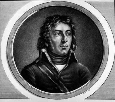 Porträt von Louis Charles Antoine Desaix de Veygoux (1768-1800), französischer General. in „Komplette Sammlung historischer Gemälde der Französischen Revolution, in drei Bänden.“ 1804. von Unknown artist