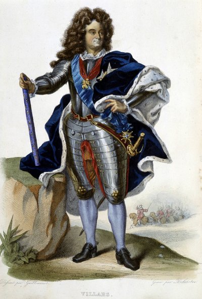 Porträt von Louis Claude Hector, Herzog von Villars, Marschall von Frankreich (1653-1734) - in „Le Plutarque français“, ed. Langlois, Paris von Unknown artist