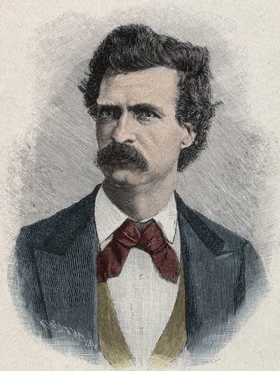 Porträt von Mark Twain (Samuel Langhorne Clemens) von Unknown artist