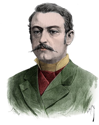 Porträt von Pierre Waldeck Rousseau, französischer Staatsmann - Stich 1883 von Unknown Artist
