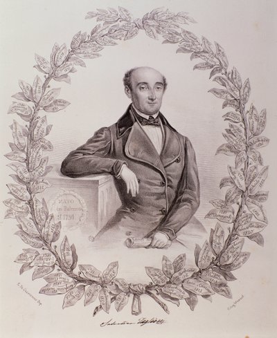 Porträt von Salvatore Taglioni (Gravur) von Unknown artist