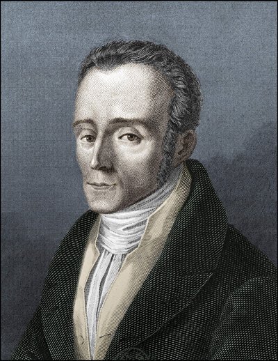 Porträt von Silvio Pellico, italienischer Schriftsteller. von Unknown artist