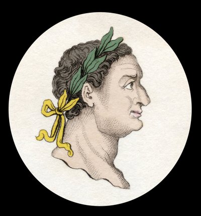 Porträt des römischen Kaisers Titus (39-81). Gravur des 19. Jahrhunderts von Unknown artist