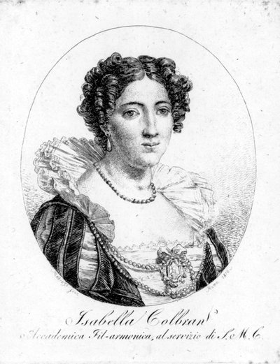 Porträt der spanischen Sängerin Isabelle Colbran (1785-1845) von Unknown artist