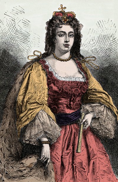 Königin Anne - Porträt von Anne Stuart (1665-1714), Königin von England, Irland und Schottland von Unknown artist