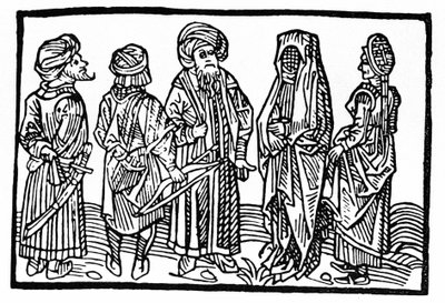 Darstellung von Sarazenen, Holzschnitt des 15. Jahrhunderts von Unknown artist