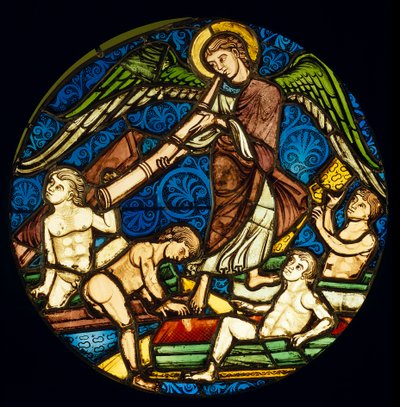 Auferstehung der Toten, Glasmalerei aus der Heiligen Kapelle von Unknown artist