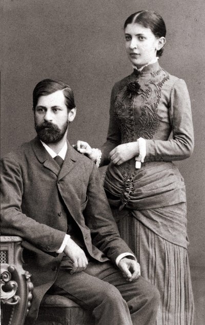 Sigmund Freud und seine Frau Martha Bernays im Juni 1885. von Unknown artist