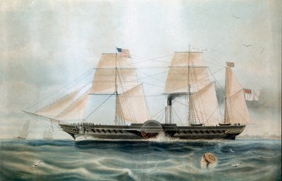 Dampfer British Queen im Jahr 1840 (19. Jahrhundert Druck) von Unknown artist