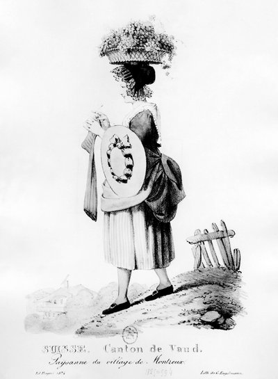 Schweizer Bauer aus dem Dorf Montreux im Kanton Waadt von Unknown artist