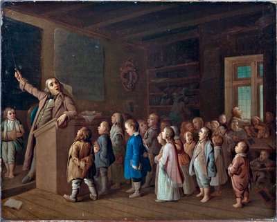 Unterricht in der Dorfschule von Unknown artist