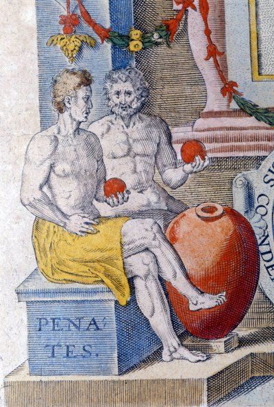 Die Penaten (Hausgötter, die die Stadt oder das Heim schützen) von Unknown artist