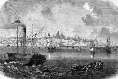 Die Stadt Montevideo in Uruguay im Jahr 1864 von Unknown artist