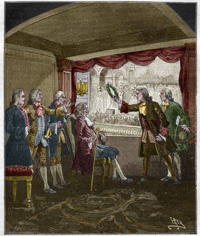 Die Krönung von Voltaire (François-Marie Arouet) von Unknown artist