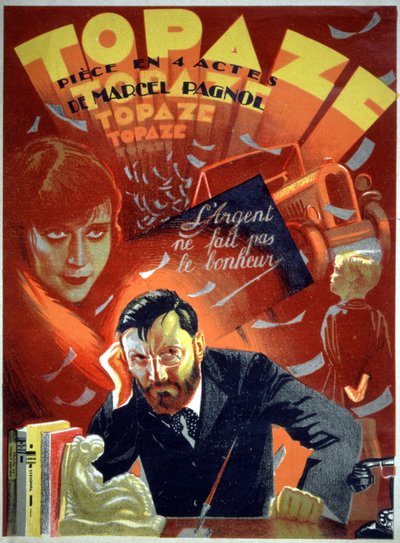 Topaze, Theaterstück von Pagnol, ca. 1930-1940 von Unknown Artist