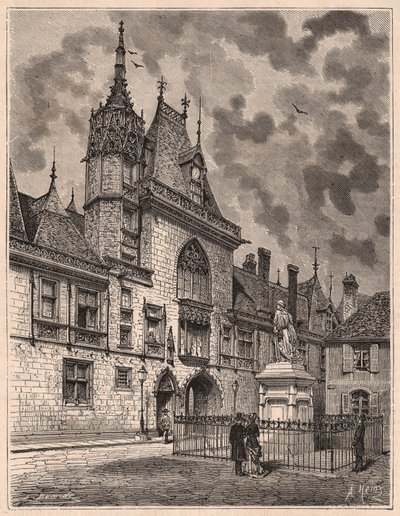Ansicht von der Straße des Palais Jacques Coeur in Bourges, Frankreich von Unknown