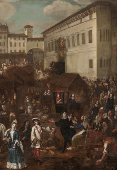 Blick auf den Grand Marché Verziere in Mailand von Unknown Artist