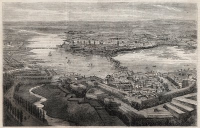 Ansicht der Stadt Mantua (Mantova, Mantua) im 19. Jahrhundert von Unknown artist