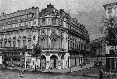 Ansicht des Théâtre du Vaudeville in Paris von Unknown artist
