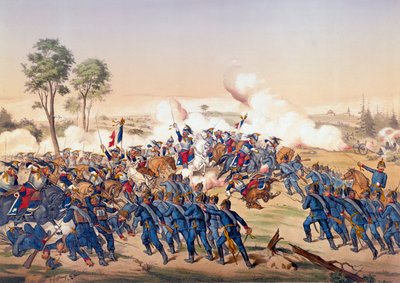 Krieg von 1870: der Angriff der Schlachtschiffe in der Schlacht von Froeschwiller Woerth von Unknown artist