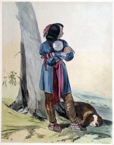 Junger Huron-Indianer und sein Hund - in „Shyth