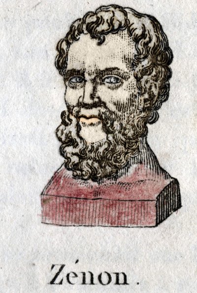 Zenon von Kition (ca. 335 - ca. 264 v. Chr.), griechischer Philosoph. Gravur von 1822 von Unknown artist