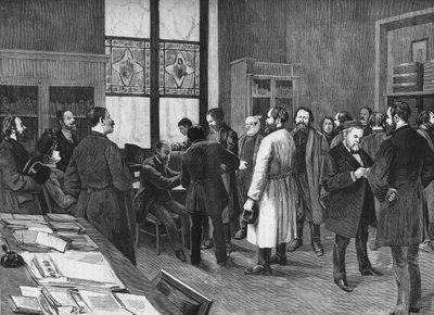 Im Kabinett von Louis Pasteur im Jahr 1886 von Unknown artist
