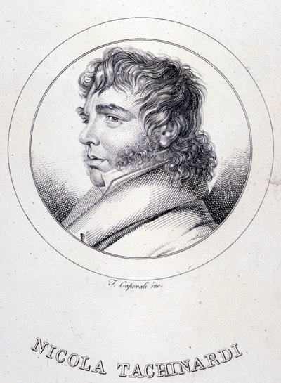Porträt des italienischen Tenors Tachinardi (Nicola Tacchinardi) von Unknown artist