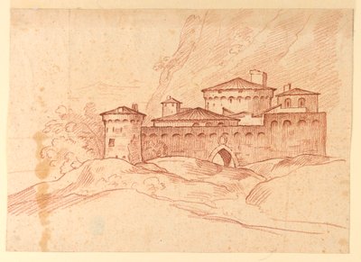 Zeichnung, Schloss in den Bergen, 1810–1830 von Unknown artistUnknown artist