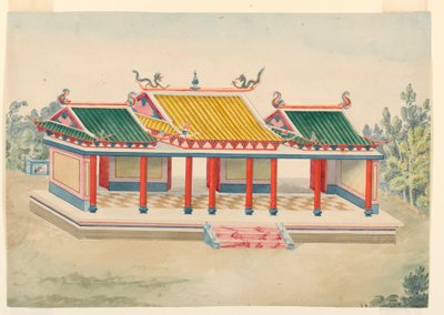 Zeichnung, Chinoiserie-Pavillon, 1815–1822 von Unknown artistUnknown artist