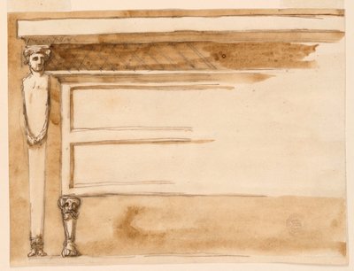 Zeichnung, Konsolentisch und Kommode, ca. 1795 von Unknown artistUnknown artist