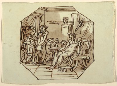 Cornelia, Mutter der Gracchi, Palazzo Cavina, Faenza, 1816 von Unknown artistUnknown artist