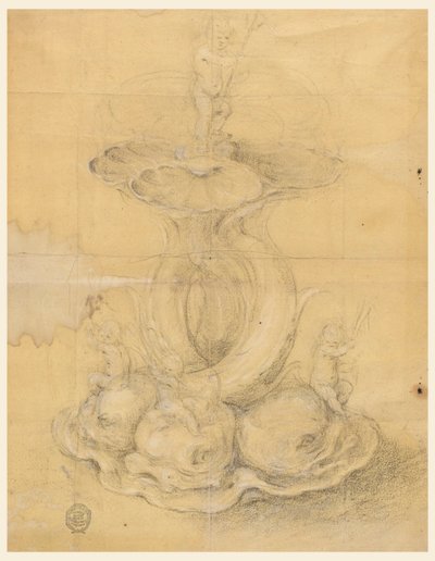 Zeichnung, Entwurf für ein Mittelstück, 1630–60 von Unknown artistUnknown artist