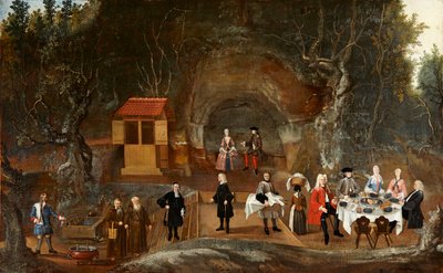 Galante Gesellschaft im Wald von Unknown artistUnknown artist