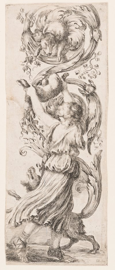 Druck, Ornamenti o Grottesche (Groteskes Ornament), ca. 1653 von Unknown artistUnknown artist