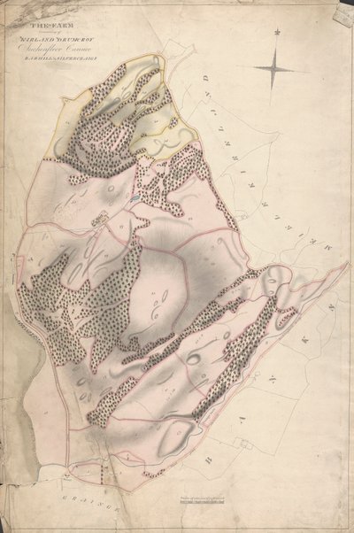 Eine Sammlung von Vermessungen schottischer Güter des Earl of Selkirk: Der Bauernhof bestehend aus Kirkland Drumcroy, Auchenfloor, Cannee, Barhill und Silvercraigs (ehemals Nuntons) von Unknown artist