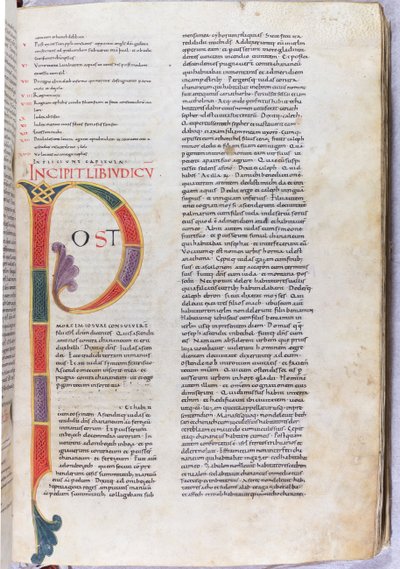 Eine Seite mit dem Incipit des Buches der Richter "Nach dem Tod Josuas...", 11. Jahrhundert von Unknown artist