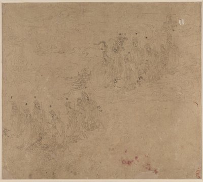 Album mit daoistischen und buddhistischen Themen: Prozession daoistischer Gottheiten: Blatt 25 von Unknown artist