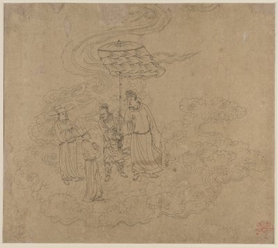 Album der daoistischen und buddhistischen Themen: Prozession der daoistischen Gottheiten: Blatt 9 von Unknown artist