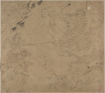Album der daoistischen und buddhistischen Themen: Suche den Berg: Blatt 44 von Unknown artist