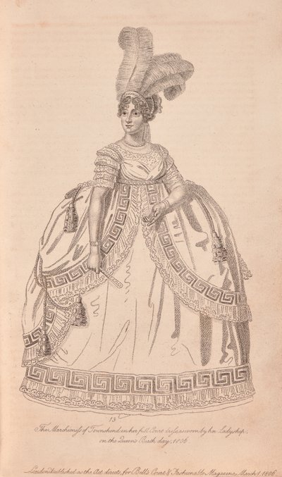 Anne Townshend, Marchioness Townshend im vollen Hofkleid von Unknown artist