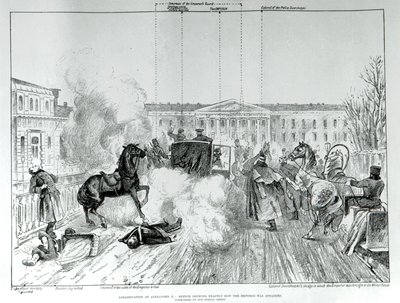 Angriff auf Zar Alexander II. (1818 - 1881) im Jahr 1881 von Unknown artist